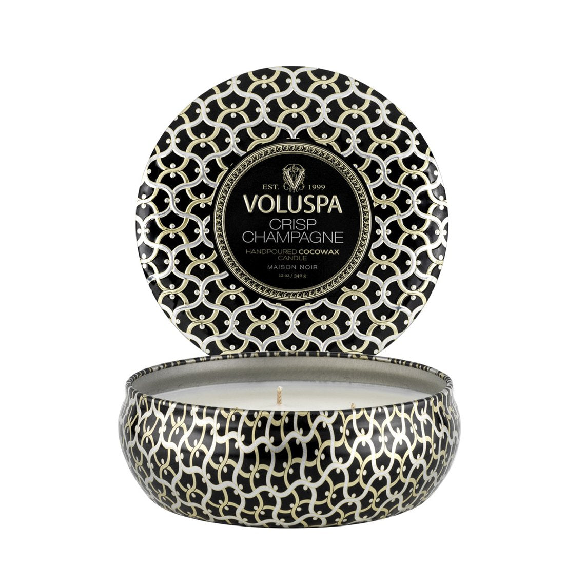 VOLUSPA Crisp Champagne 3 Wick Tin Candle.