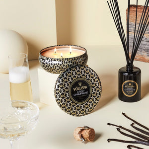 VOLUSPA Crisp Champagne 3 Wick Tin Candle.