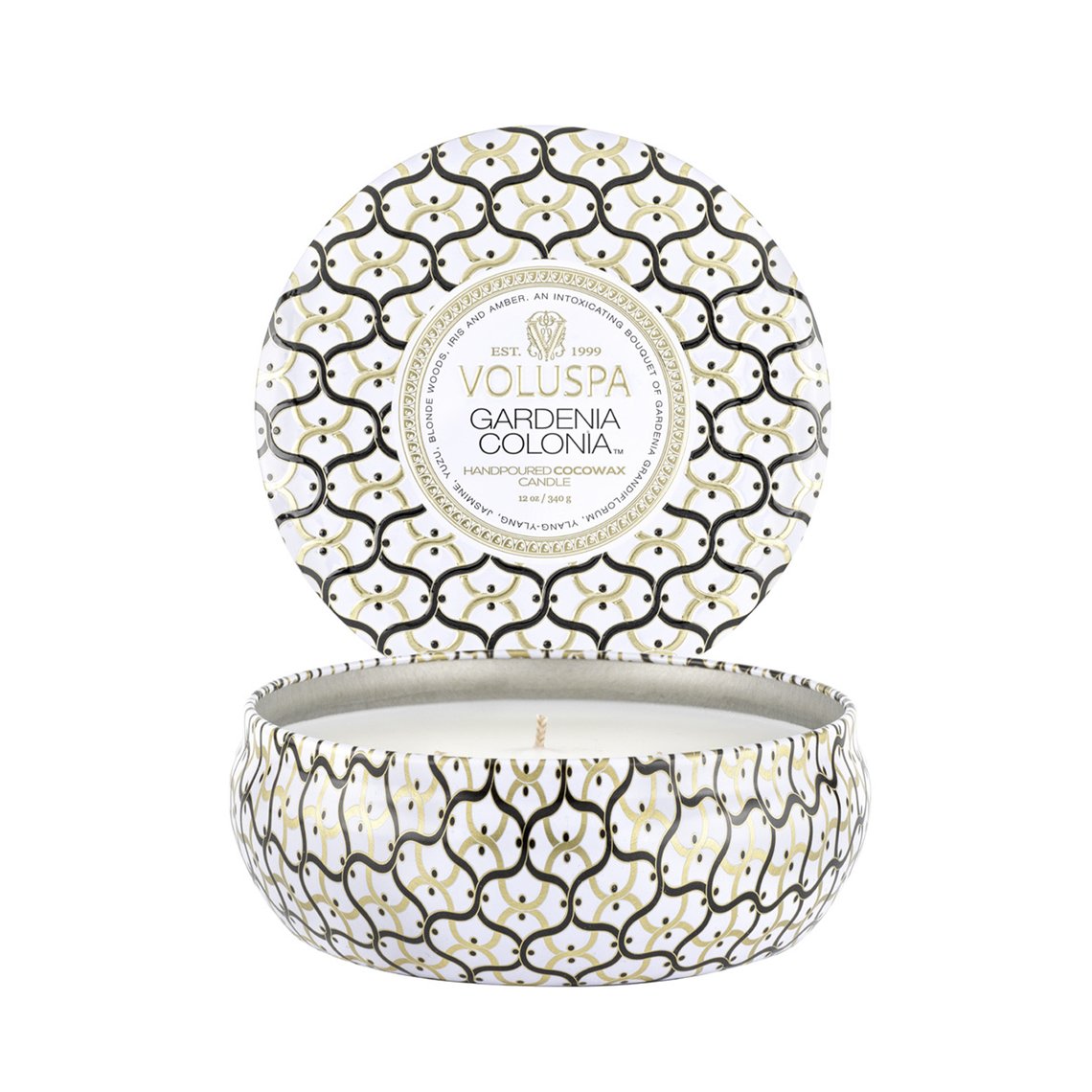 VOLUSPA Gardenia Colonia 3 Wick Tin Candle.