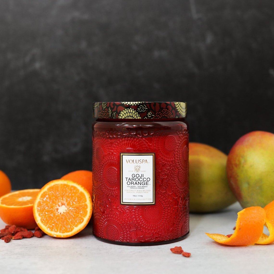 VOLUSPA Goji Tarocco Orange 100hr Candle.