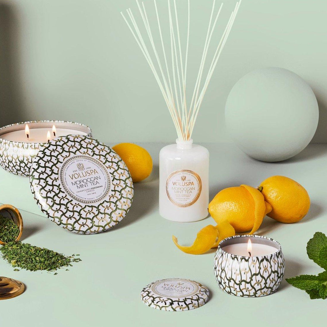 VOLUSPA Moroccan Mint Tea Decorative Candle, image 3