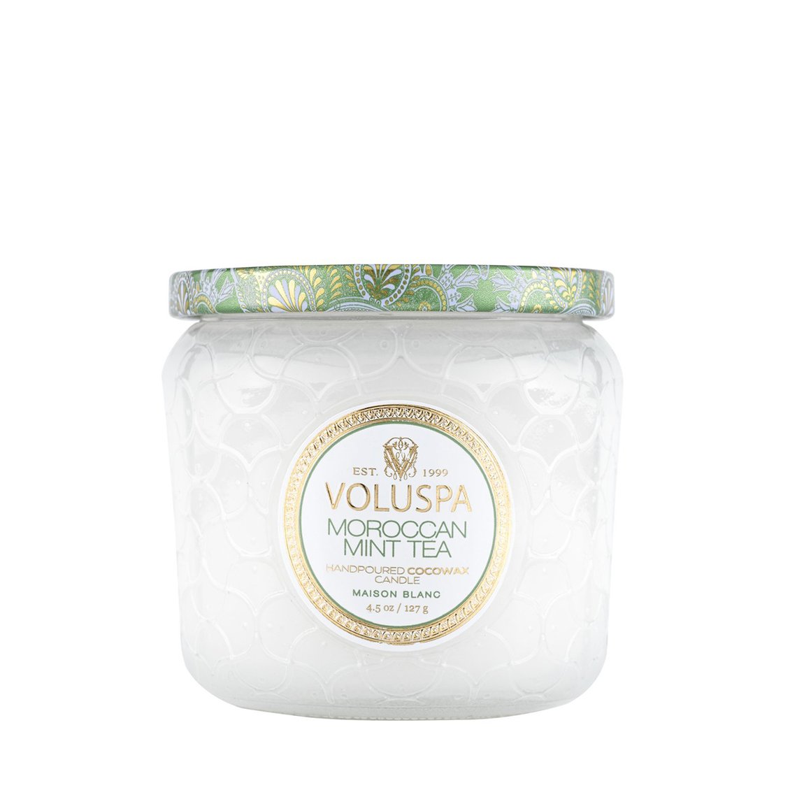 VOLUSPA Moroccan Mint Tea Petite Jar 40hr Candle.