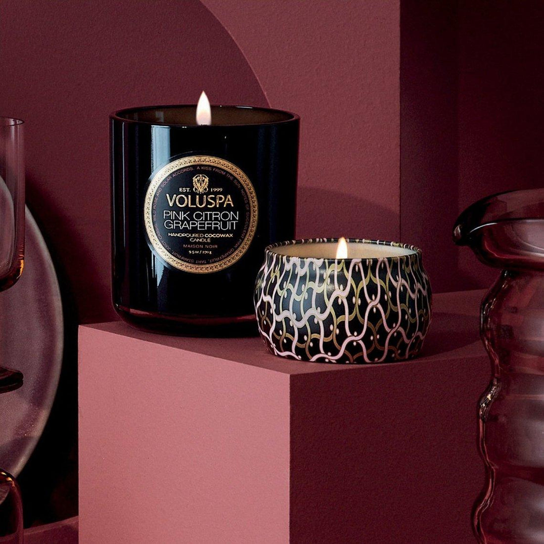 VOLUSPA Pink Citron Grapefruit Decorative Candle, image 3