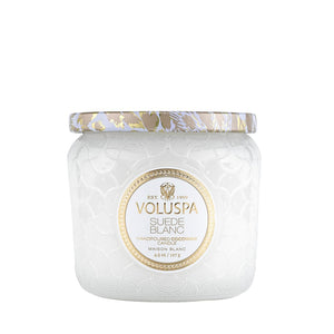 VOLUSPA Suede Blanc Petite Jar 40hr Candle.