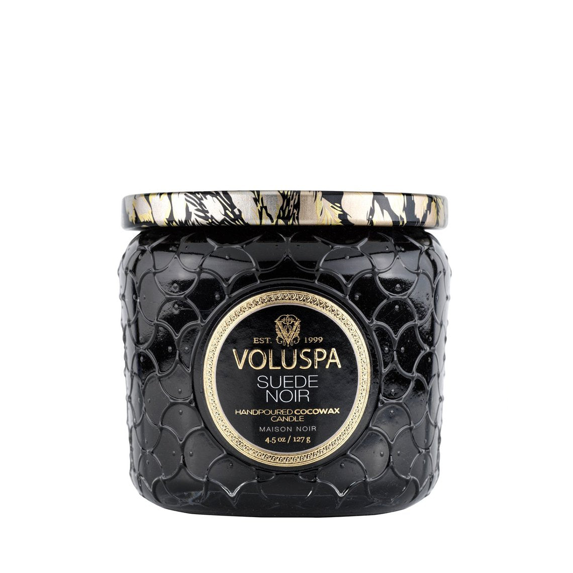 VOLUSPA Suede Noir Petite Jar 40hr Candle.