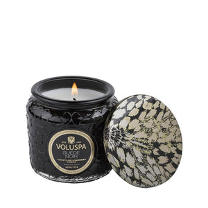 VOLUSPA Suede Noir Petite Jar 40hr Candle.