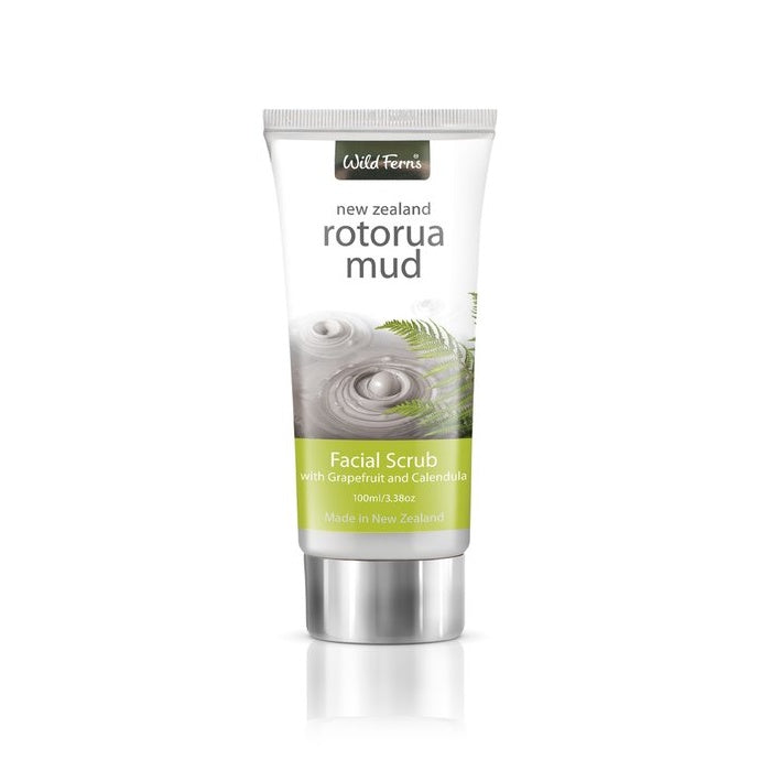 Wild Ferns Rotorua Mud Facial Scrub with Grapefruit and Calendula  100ml