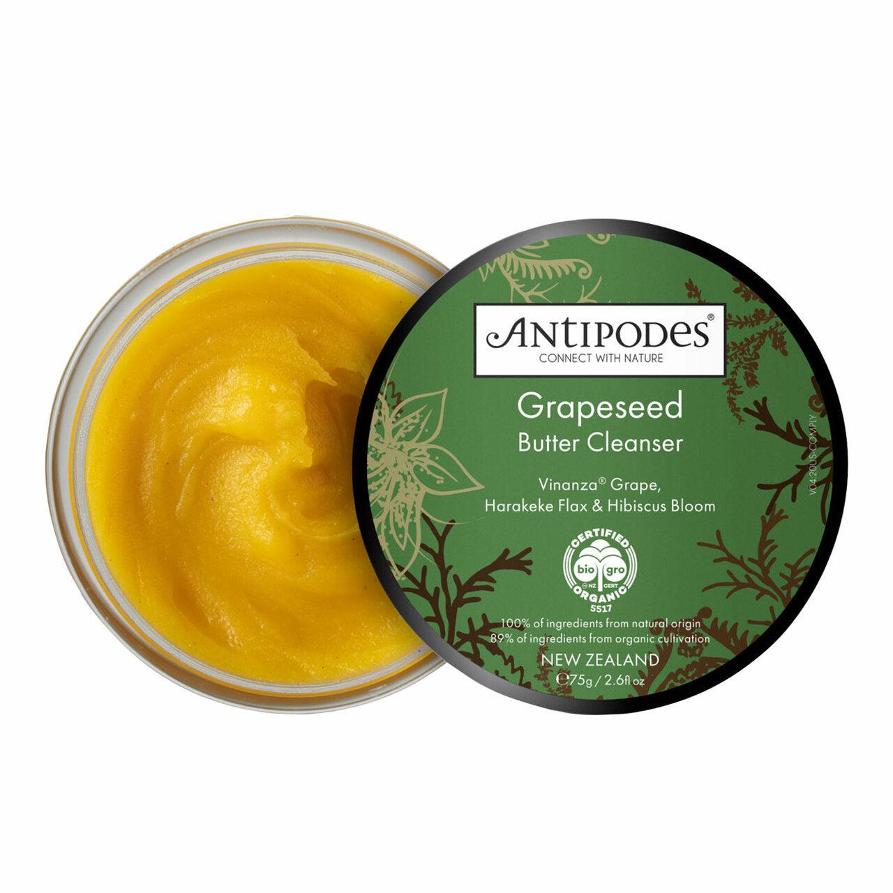 Antipodes Grapeseed Butter Cleanser 75g, Face Washes, OCARE NZ