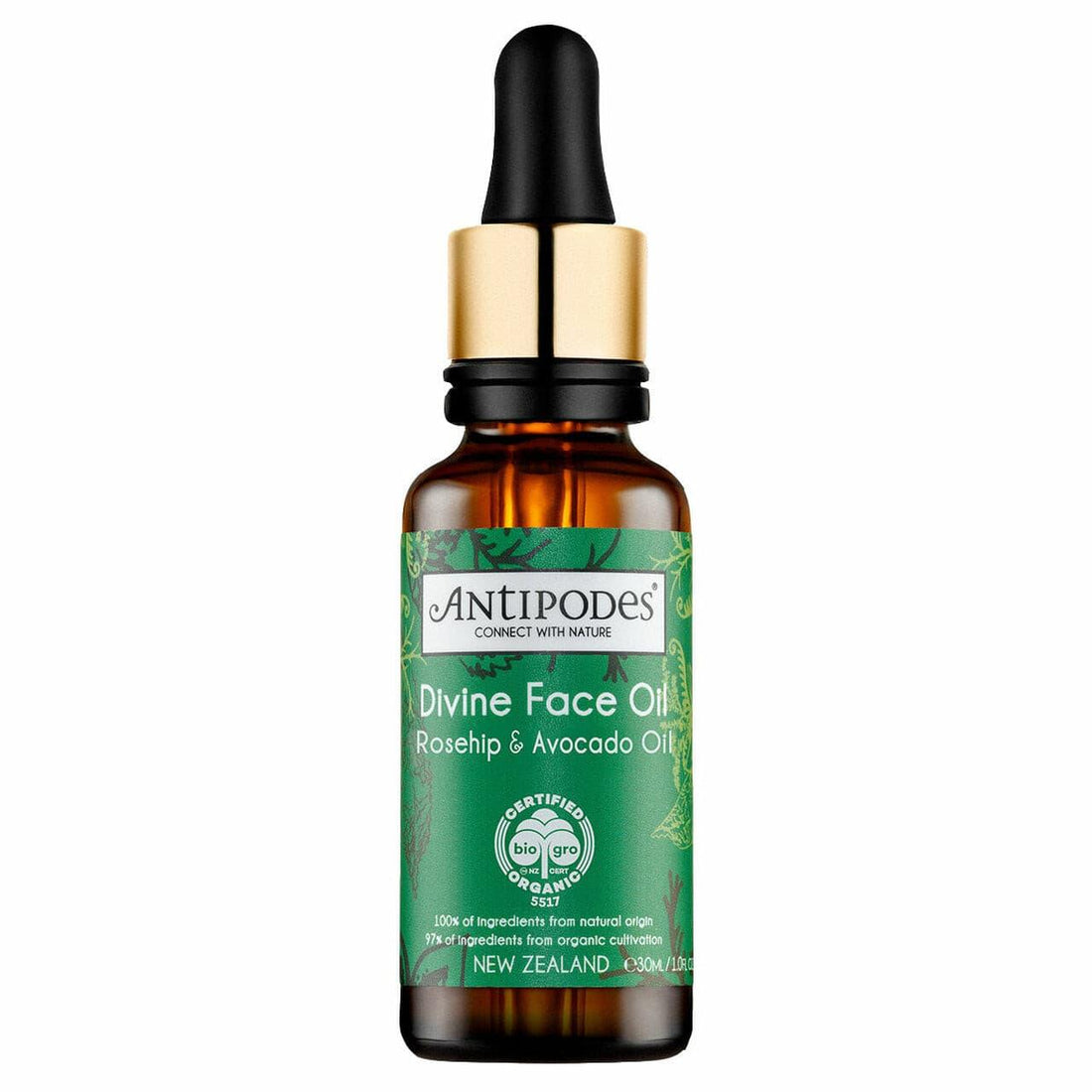 Antipodes Divine Face Oi Organic Avocado Oil & Rosehip 30ml