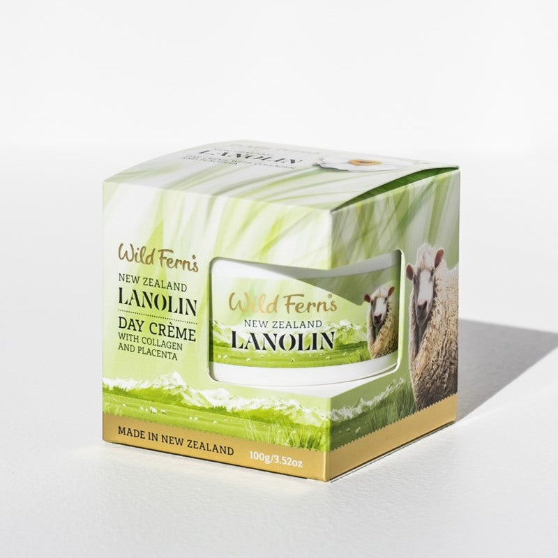 Wild Ferns Lanolin Day Creme with Collagen and Placenta 100g.