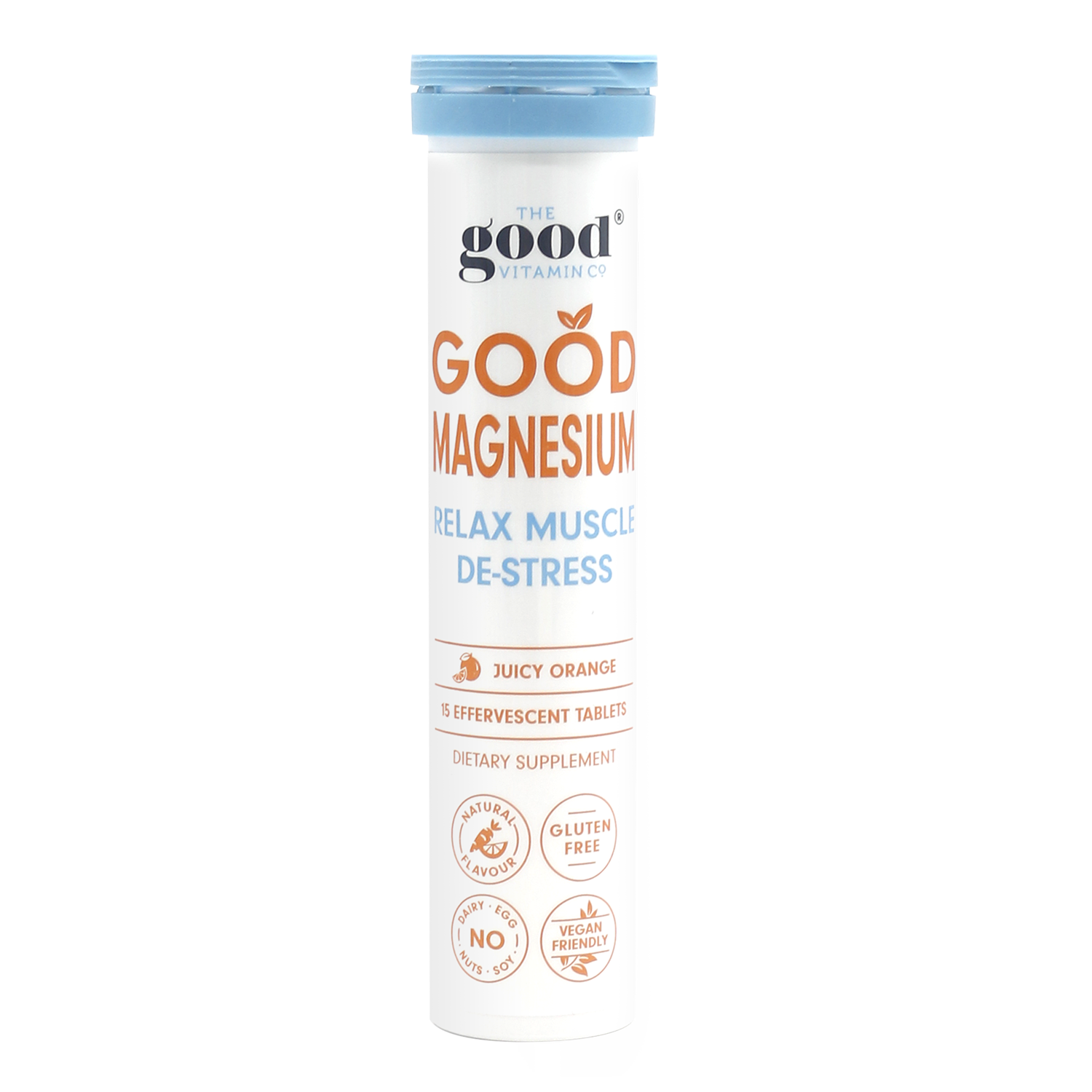 The Good Vitamin CO. Good Effervescent Magnesium Relex Musscle De-Stress 15 Tablets.