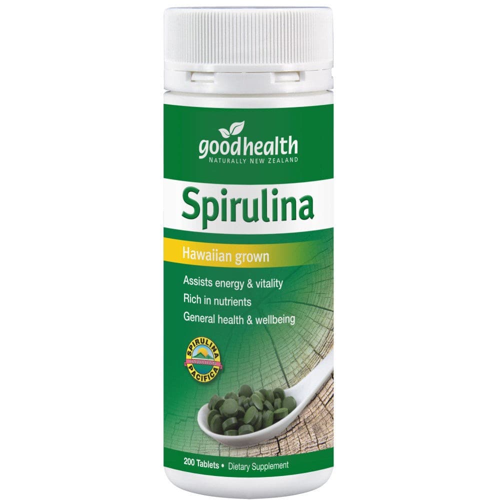 Good Health Spirulina Tablets 500mg 200 tablets.