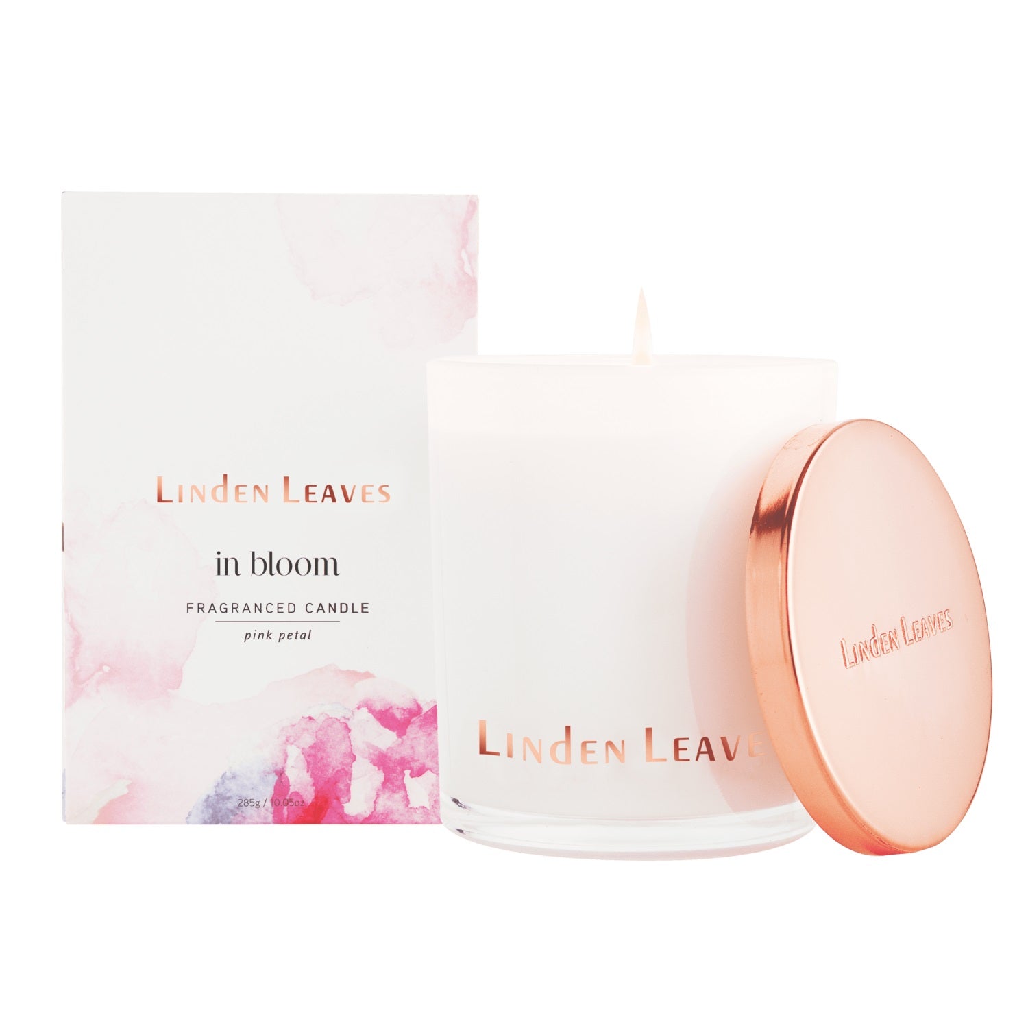 Linden Leaves Pink Petal Soy Candle 300g.