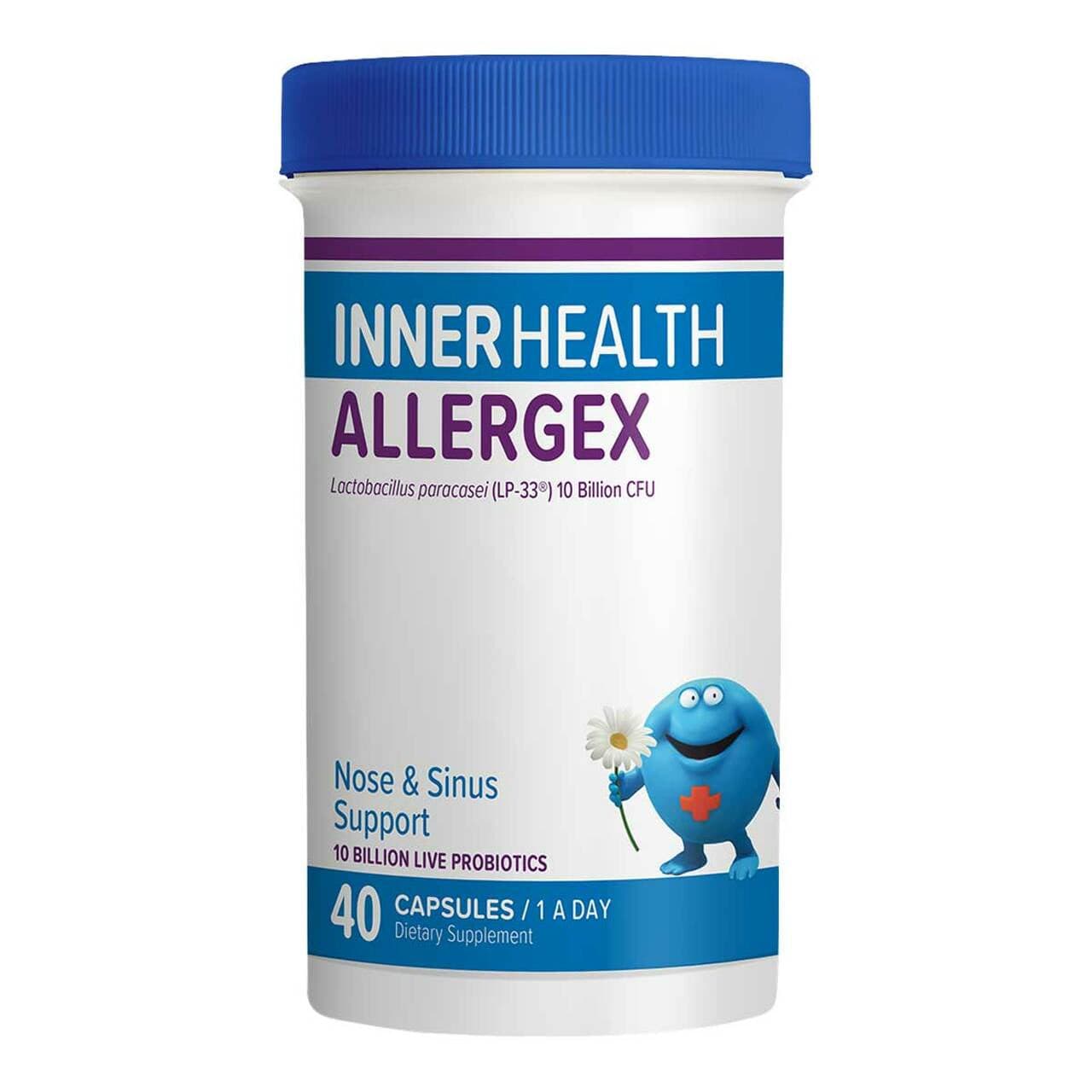 Inner Health Allergex - Comprehensive Support for Allergies, Sinus, and Immune Health.