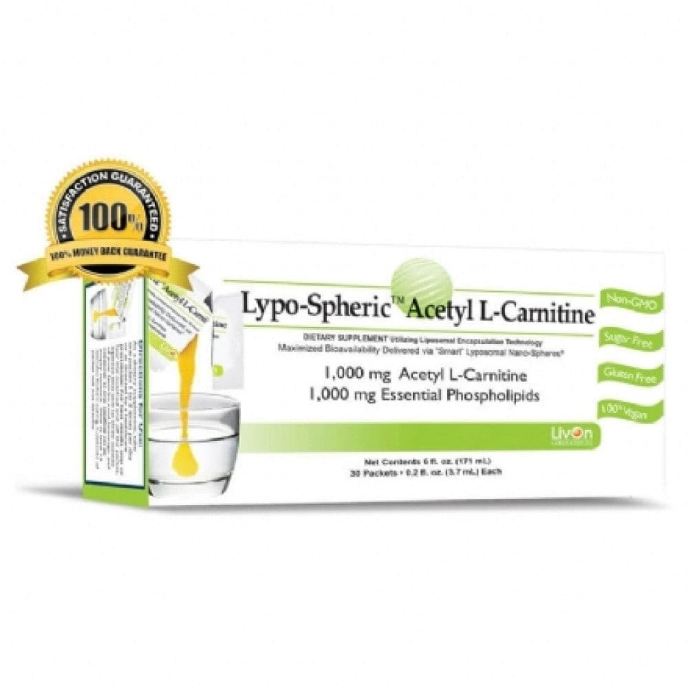 Livon Laboratories Lypo-Spheric Acetyl L-Carnitine 30 Packets.