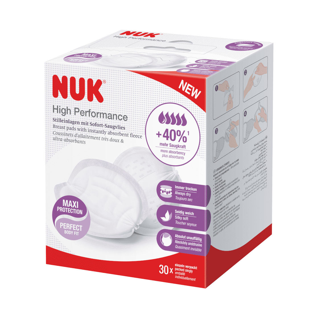 NUK High Performance Breast Pads - Box of 30.