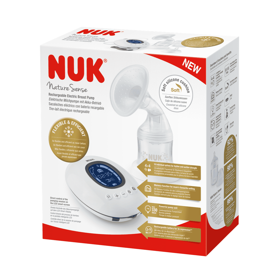 NUK Nature Sense Rechargeable Electric Breast Pump.