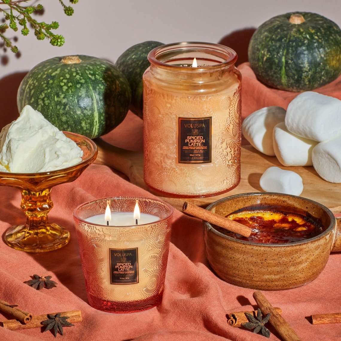 VOLUSPA Spiced Pumpkin Latte 100hr Candle.