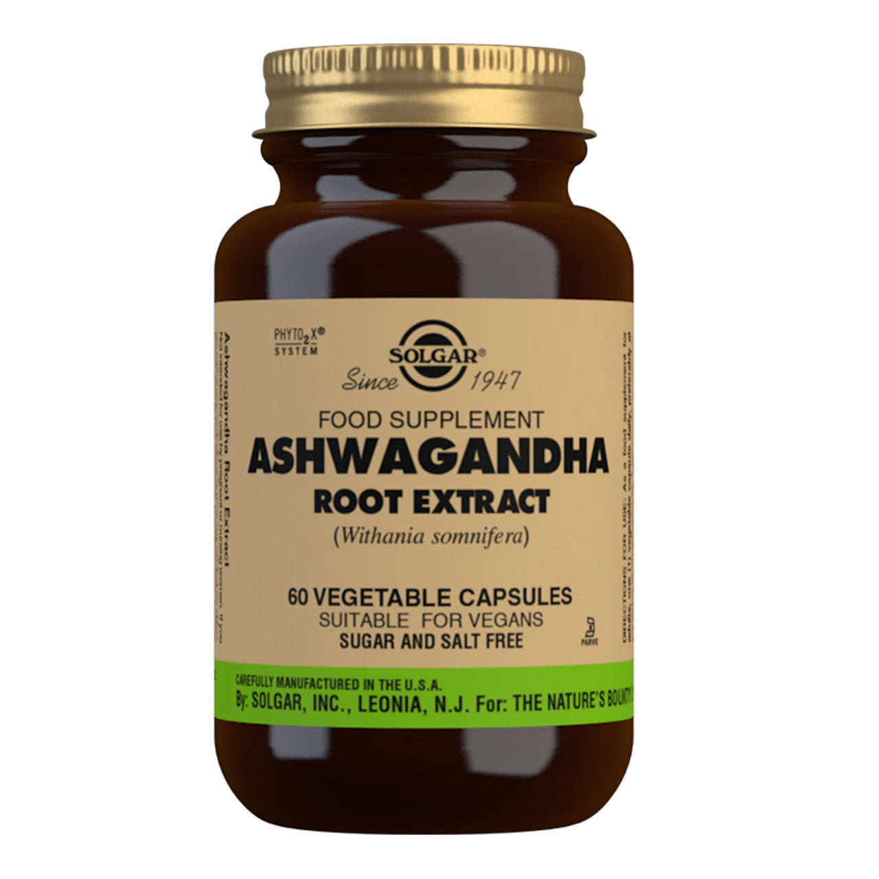 Solgar Ashwagandha Root Extract 60 Vegetable Capsules.