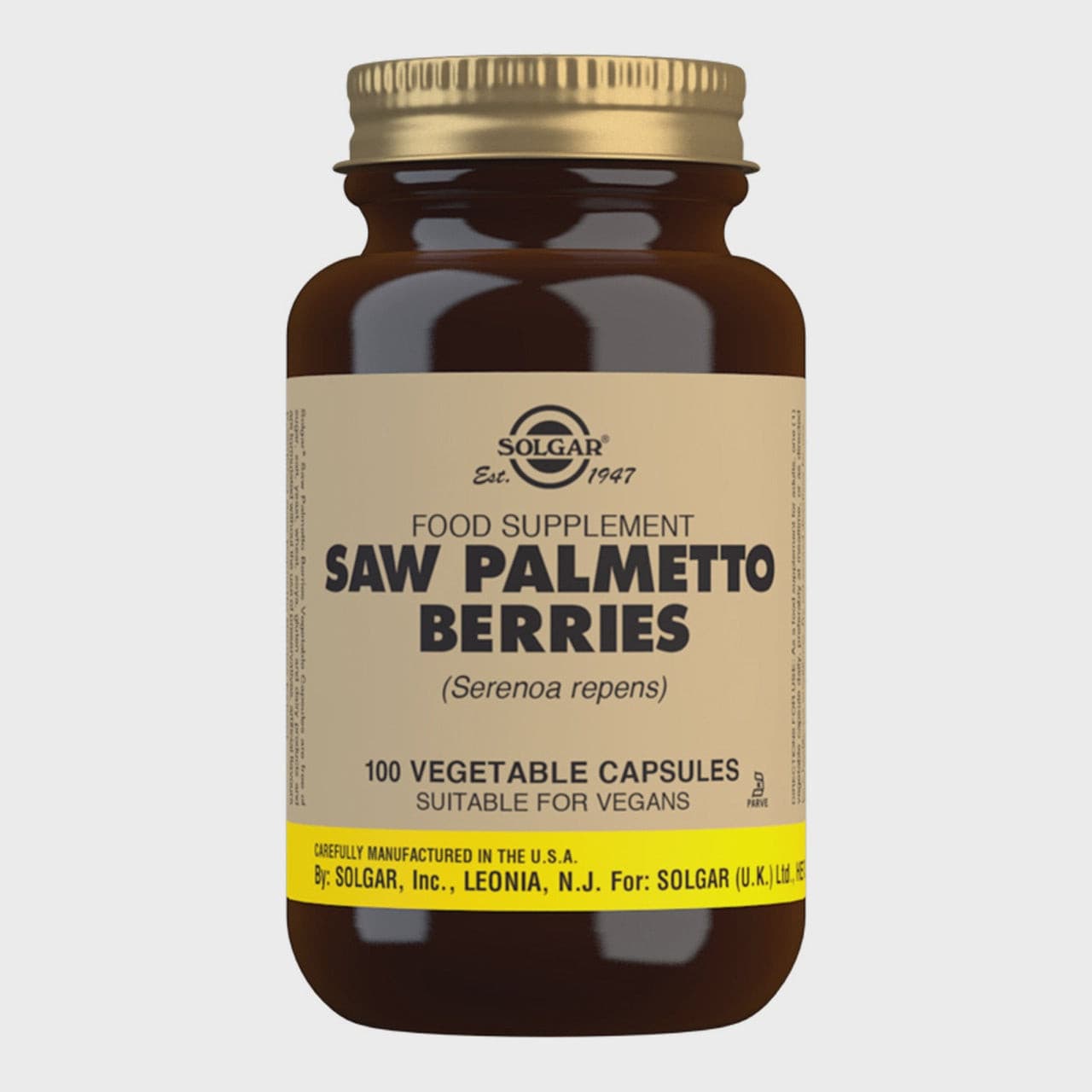 Solgar Saw Palmetto Berries 100 Vege Capsules.