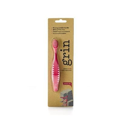 Grin Kids Biodegradable Toothbrush - Pink.