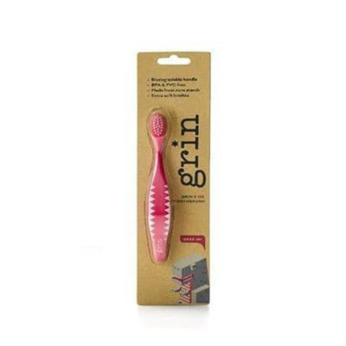 Grin Kids Biodegradable Toothbrush - Pink，Toothbrushes，