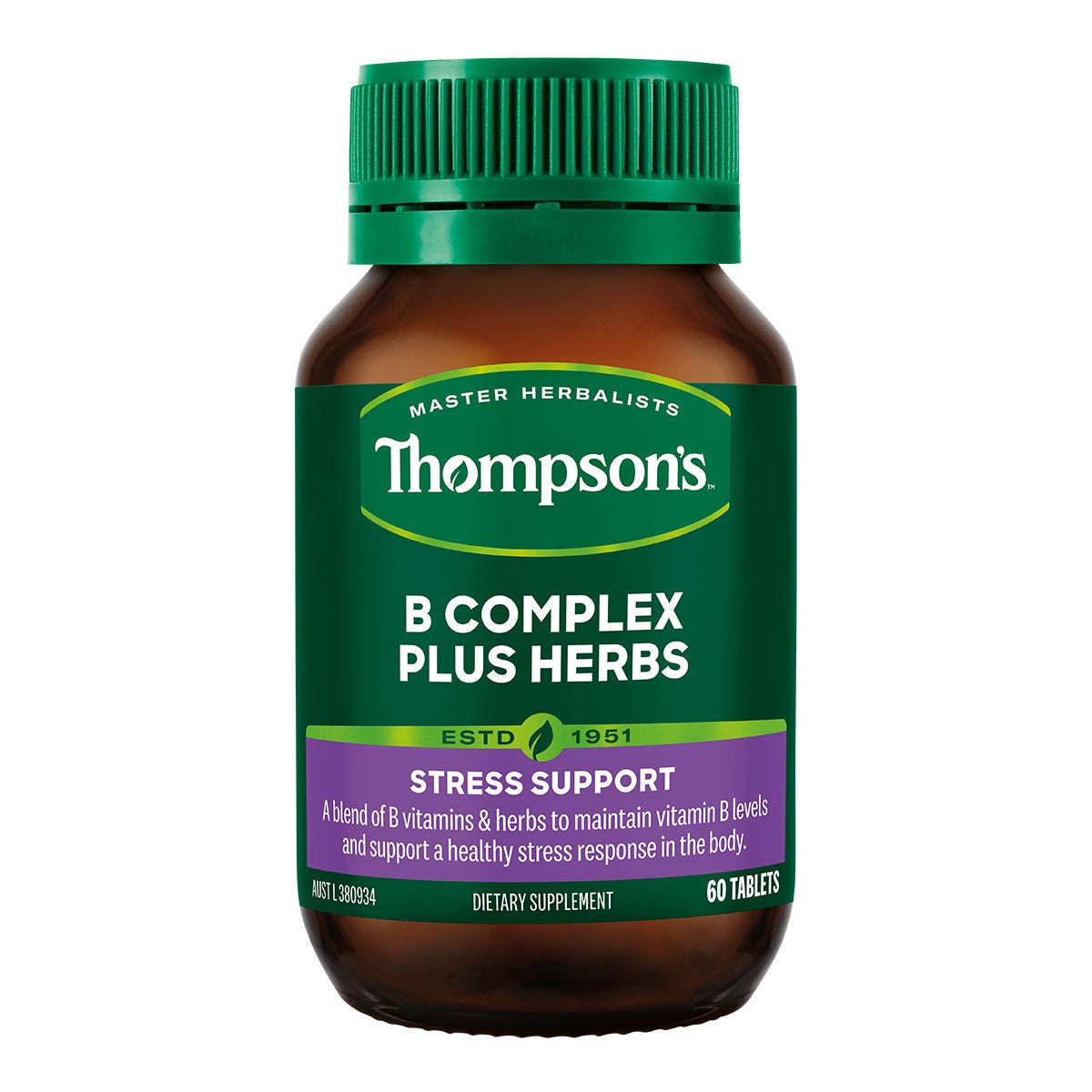 Thompson's B Complex Plus Herbs 60 Tablets EXP:04/2025