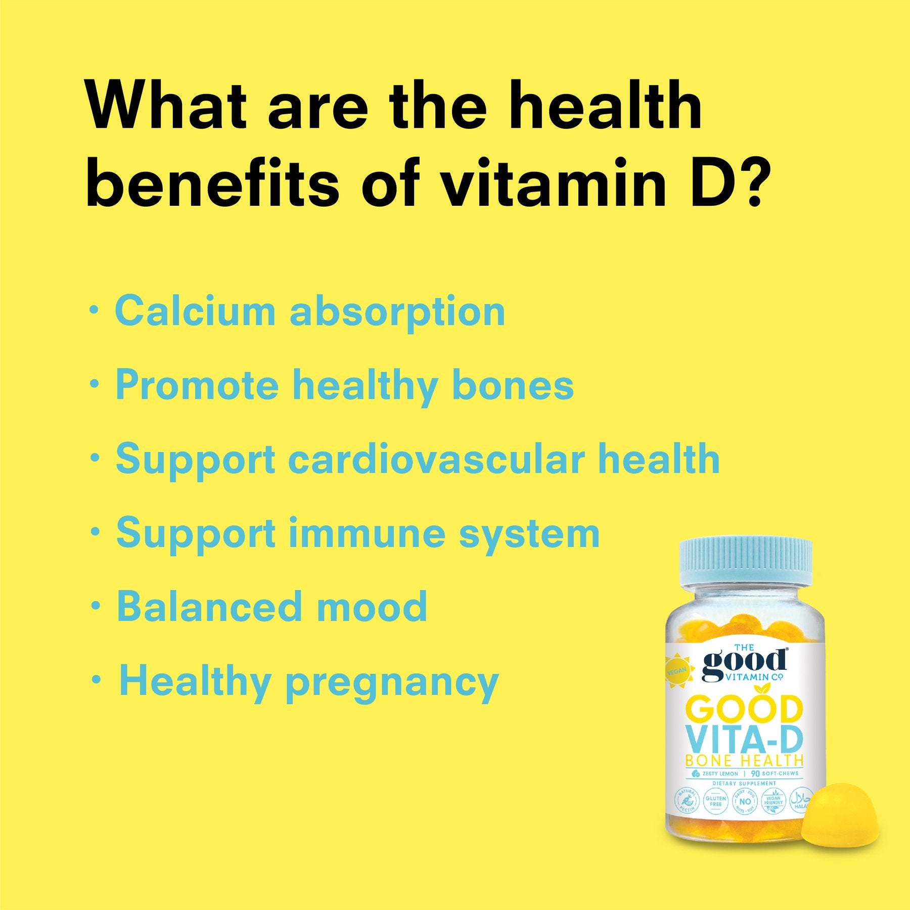 The Good Vitamin CO. Good Vita-D Bone Health 90 Soft-Chews.