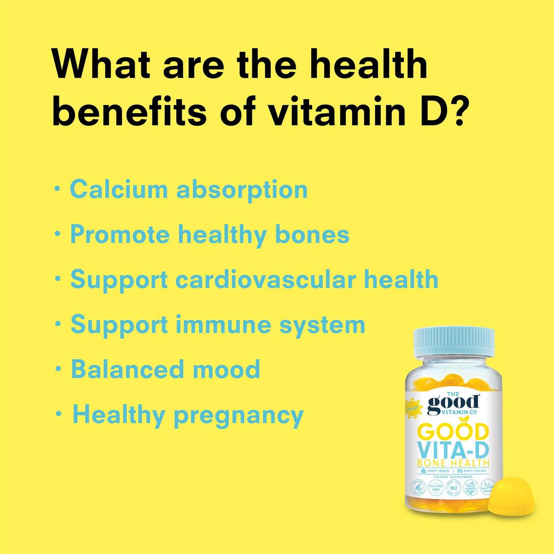The Good Vitamin CO. Good Vita-D Bone Health 90 Soft-Chews, image 2